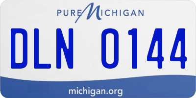 MI license plate DLN0144