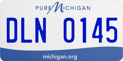 MI license plate DLN0145