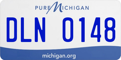 MI license plate DLN0148