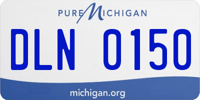 MI license plate DLN0150