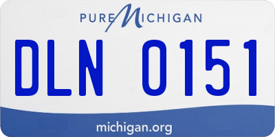 MI license plate DLN0151