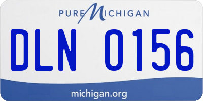 MI license plate DLN0156