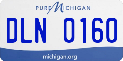 MI license plate DLN0160