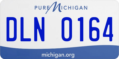 MI license plate DLN0164