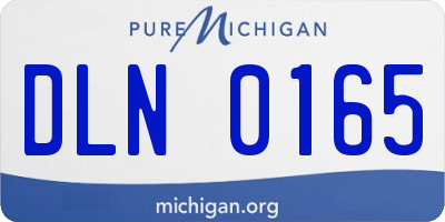 MI license plate DLN0165