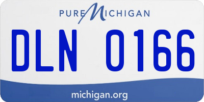 MI license plate DLN0166