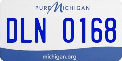 MI license plate DLN0168