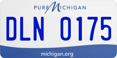 MI license plate DLN0175
