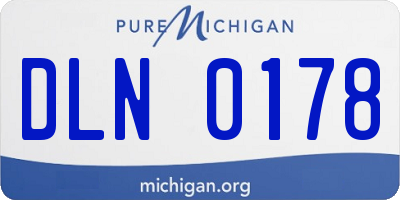 MI license plate DLN0178