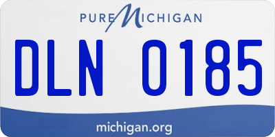 MI license plate DLN0185