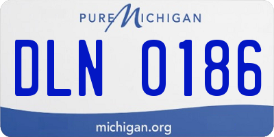 MI license plate DLN0186