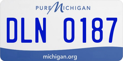 MI license plate DLN0187