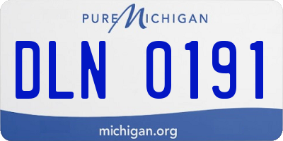 MI license plate DLN0191