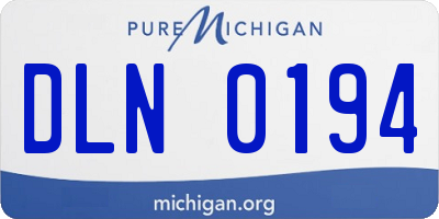 MI license plate DLN0194