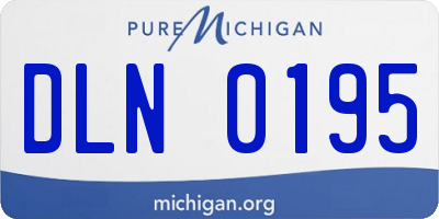 MI license plate DLN0195