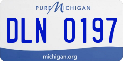 MI license plate DLN0197
