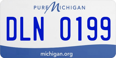 MI license plate DLN0199