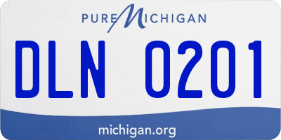 MI license plate DLN0201