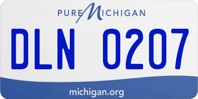 MI license plate DLN0207