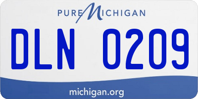 MI license plate DLN0209