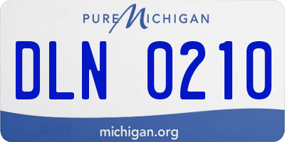 MI license plate DLN0210