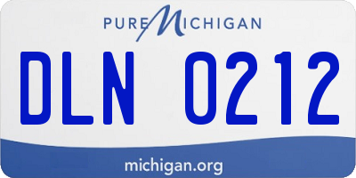 MI license plate DLN0212