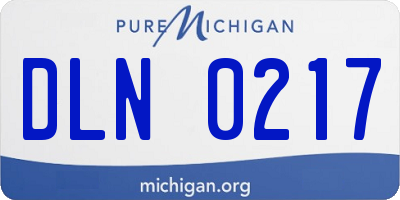 MI license plate DLN0217