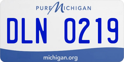 MI license plate DLN0219
