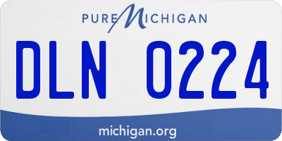 MI license plate DLN0224