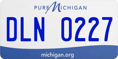 MI license plate DLN0227