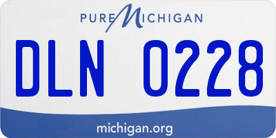 MI license plate DLN0228