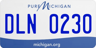 MI license plate DLN0230