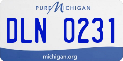 MI license plate DLN0231