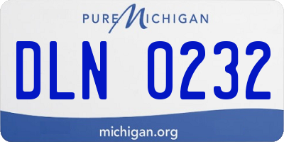 MI license plate DLN0232