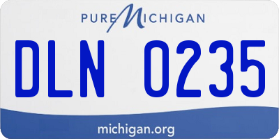 MI license plate DLN0235