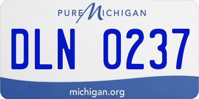 MI license plate DLN0237