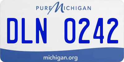 MI license plate DLN0242