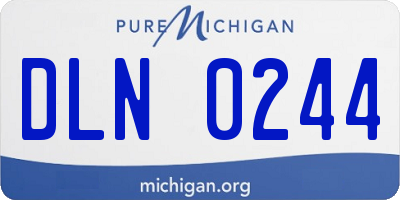 MI license plate DLN0244