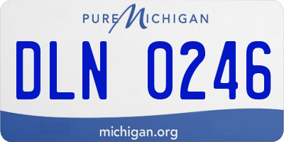 MI license plate DLN0246
