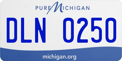 MI license plate DLN0250
