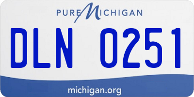 MI license plate DLN0251