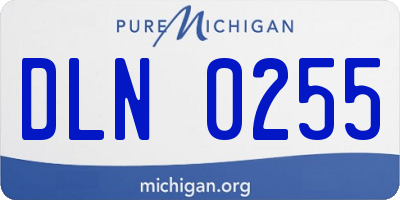 MI license plate DLN0255