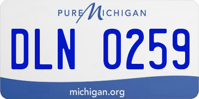MI license plate DLN0259