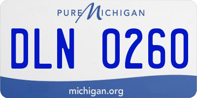 MI license plate DLN0260
