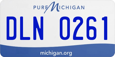 MI license plate DLN0261