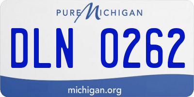 MI license plate DLN0262