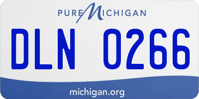 MI license plate DLN0266