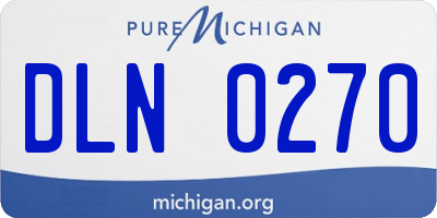 MI license plate DLN0270