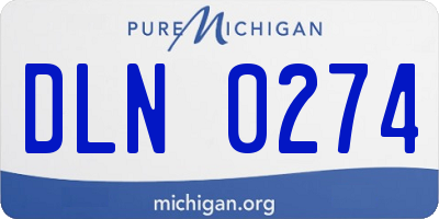 MI license plate DLN0274