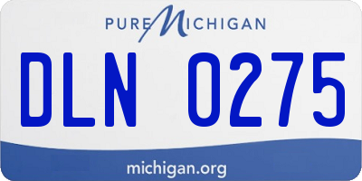 MI license plate DLN0275